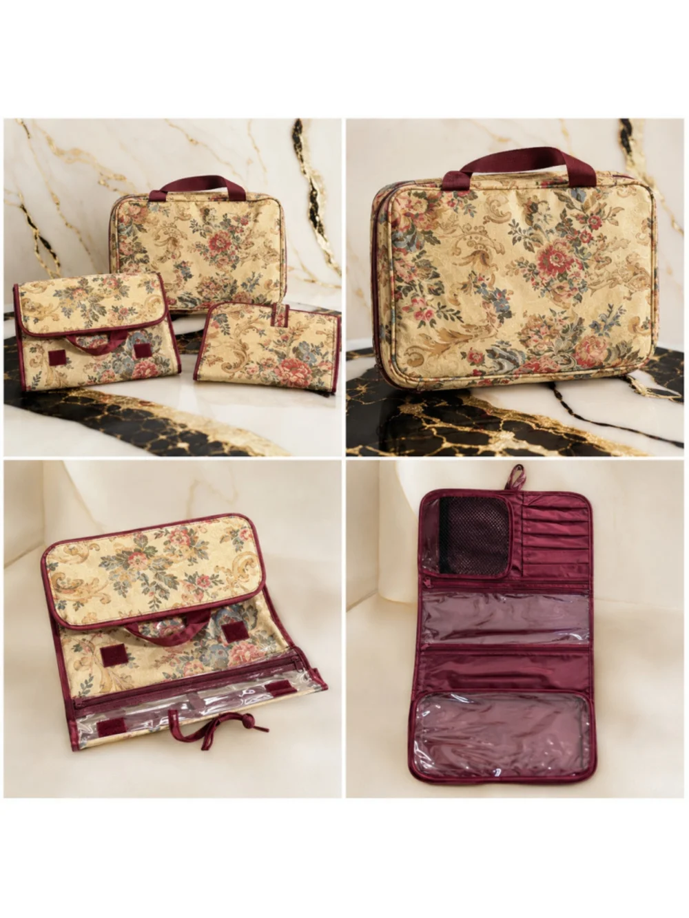 Freedom Bag 3000 3-Pc Floral Travel Organizer & Hanging Toiletry Set